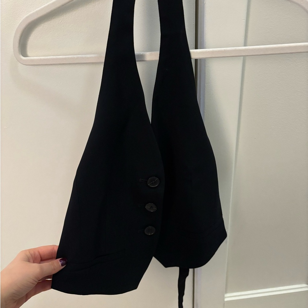 Aritzia Black Halter Top